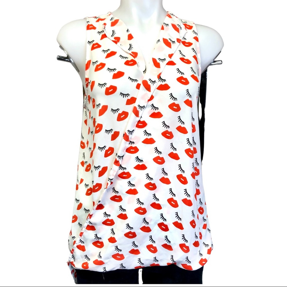 Women Ro&De wrap sleeveless blouse, sz M 👑